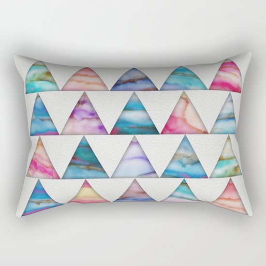 Marble Triangles 2 Rectangular Pillow