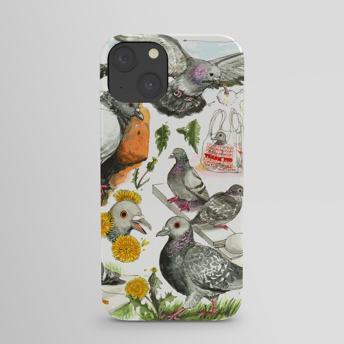 Pigeons & Dandelions iPhone Case