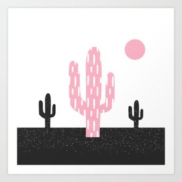 Boho cactus Art Print