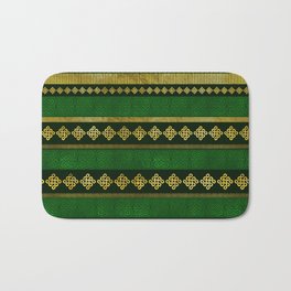 Celtic Knot Decorative Gold and Green pattern Bath Mat | Graphicdesign, Runes, Infiniteknot, Irish, Gaelic, Celticknot, Symbol, Celticknotwork 