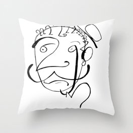 A Portrait with Numbers Throw Pillow