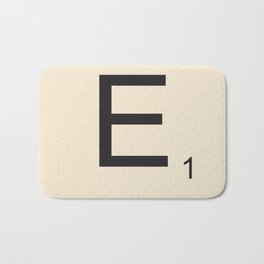 Scrabble Lettre E Letter Bath Mat