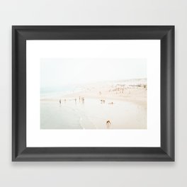 At The Beach (twelve) - minimal beach series by Ingrid Beddoes Framed Art Print