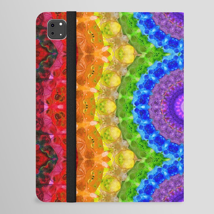 Colorful Chakra Mandala Art 3 By Sharon Cummings iPad Folio Case
