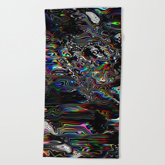 Abstract Spectral Blur Beach Towel