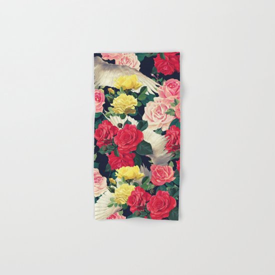 roses wings, tropical Hand & Bath Towel