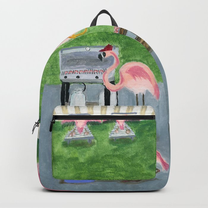 Yard Flamingo BBQ Backpack