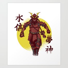 Samurai warrior photographer Art Print