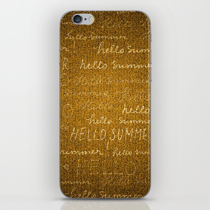 Hello Summer Gold Jeans Modern Collection iPhone Skin