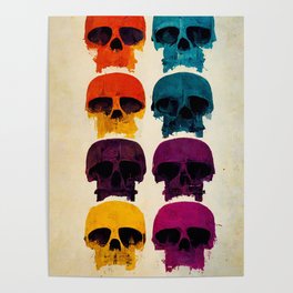 Andy PopArt Skull Poster