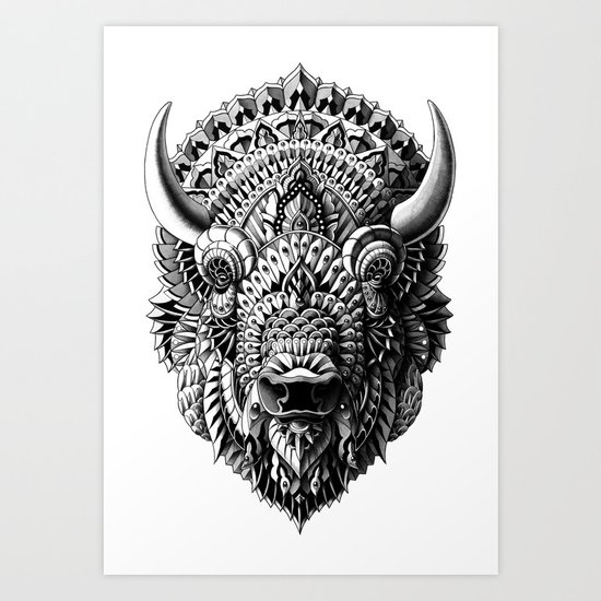 Bison Art Print