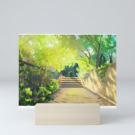 Witch exploring Forest Mini Art Print