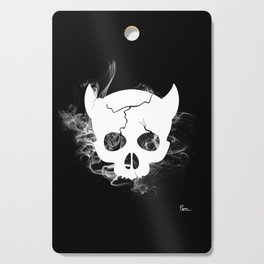 Smoking Skull Silhouette Cutting Board