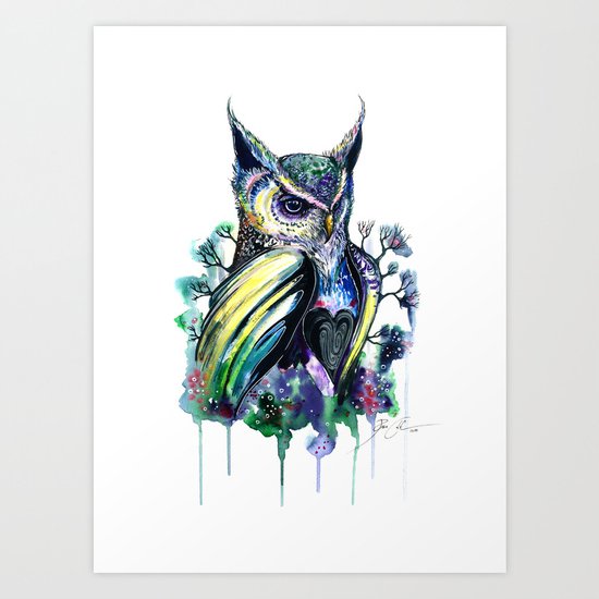 "owl" Art Print
