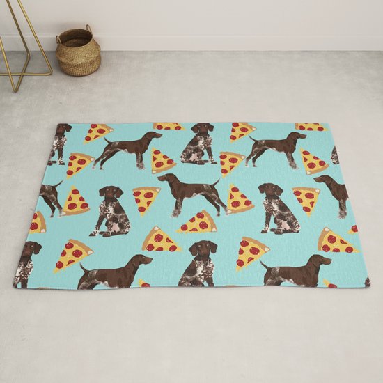 German Shorthair Pointer Dog Breed Pet Art Pizza Slices Pattern