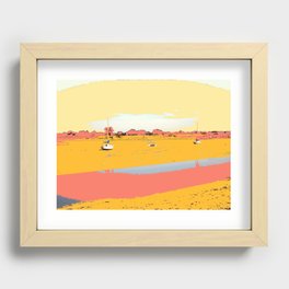 Boats on the Estuary Recessed Framed Print