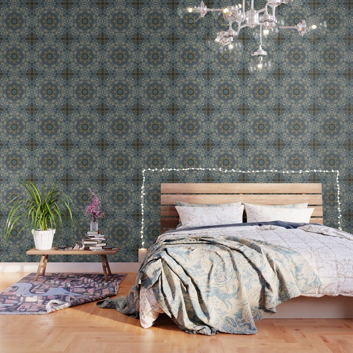 William Morris Inspired Vintage Dragon Pattern Wallpaper