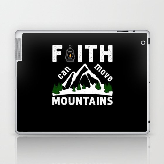 Faith Can Move Mountains Bible Verse Laptop & iPad Skin