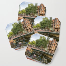 Canal Crossing - Amsterdam Souvenir Coaster