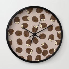 Coconut Pattern Wall Clock
