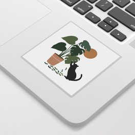 Cat and Plant 13: The Making of Monstera Sticker