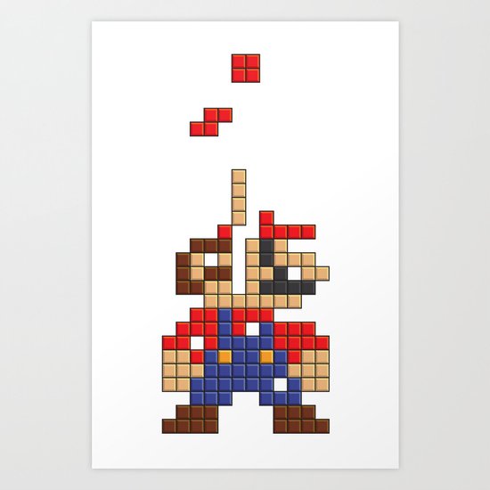 Super Mario Tetris Art Print
