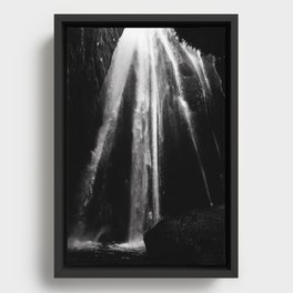 The hidden waterfall Framed Canvas