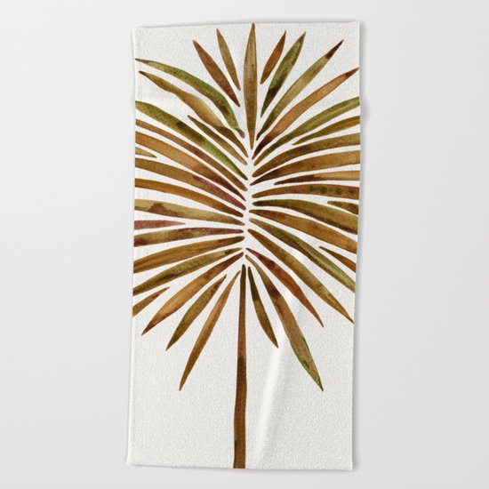Tropical Fan Palm – Sepia Beach Towel