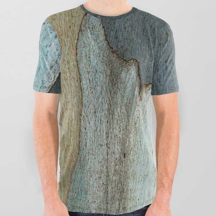 Eucalyptus Tree Bark and Wood Abstract Natural Texture 33 All Over Graphic Tee