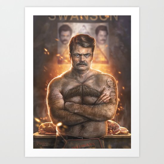 Ron ****ing Swanson Art Print