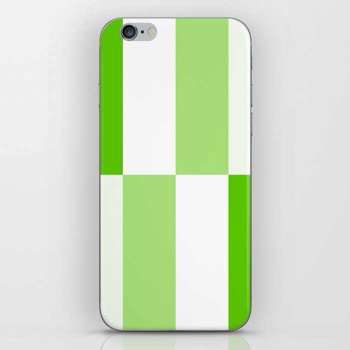 Green and White Gradient Blocks iPhone Skin