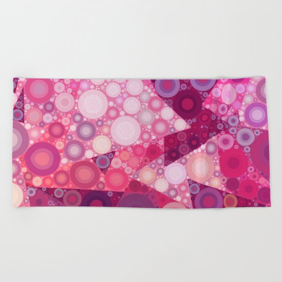 Pink Sherbet Bubbles Beach Towel
