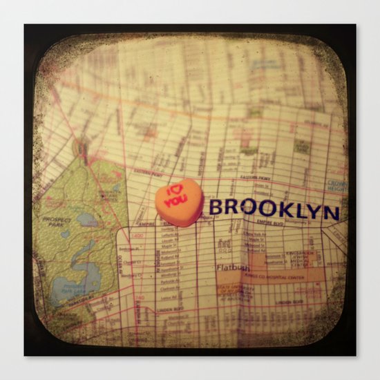 I Love You Brooklyn Canvas Print