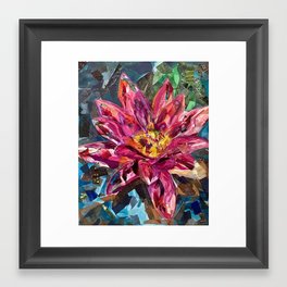 Although Rooted in Mud, Lotus became her HOME  Framed Art Print