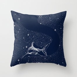 Starry Shark Throw Pillow