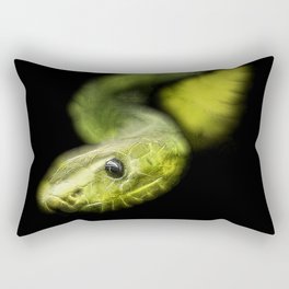 Spiked Green Snake Rectangular Pillow