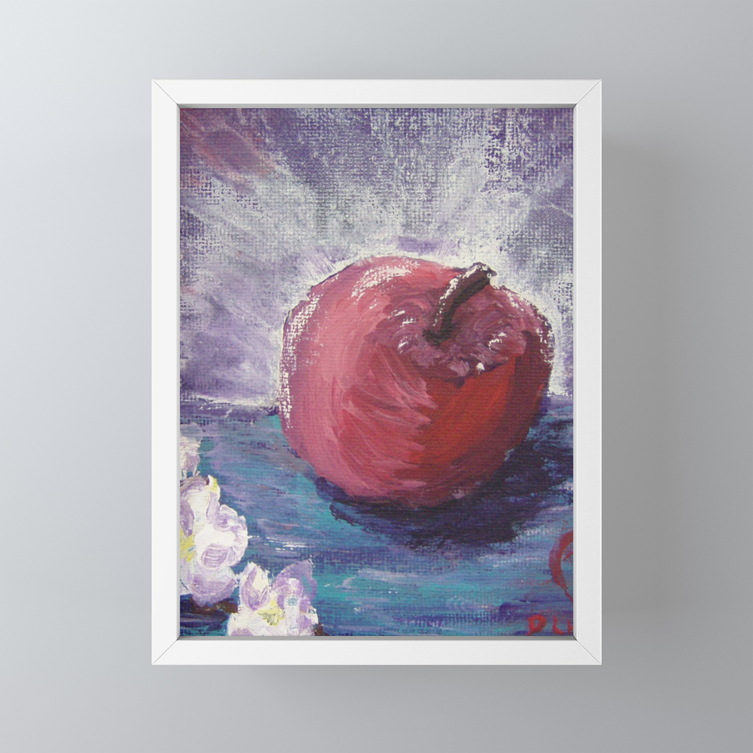 Spring Apple Acrylic Painting Framed Mini Art Print By