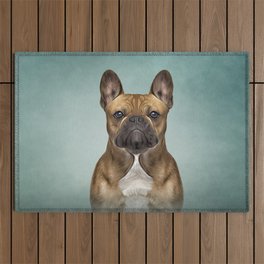 Drawing dog French Bulldog Outdoor Rug