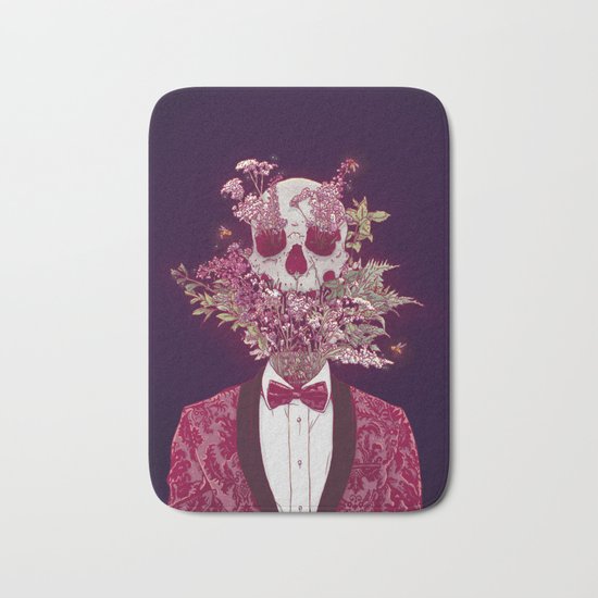 Skull Blossom Bath Mat