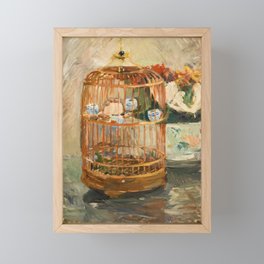 Berthe Morisot - The Cage Framed Mini Art Print