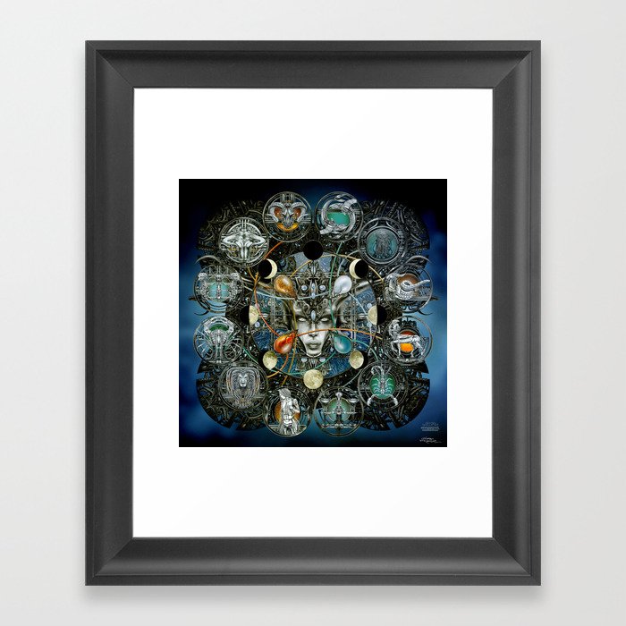 "Astrological Mechanism - Zodiac" Framed Art Print