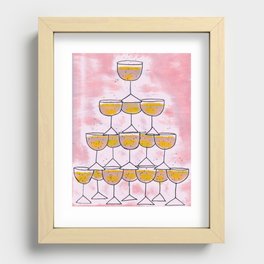 99 Glasses of Champs on the Wall Recessed Framed Print