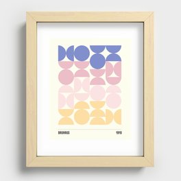 Barbie Inspired Bauhaus Abstract Recessed Framed Print
