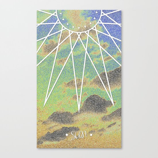 Solarized Burst Canvas Print