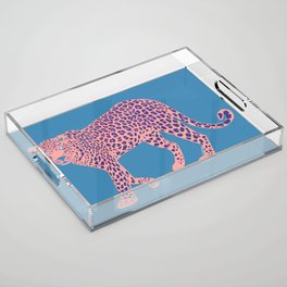 Leopard - Pink Acrylic Tray