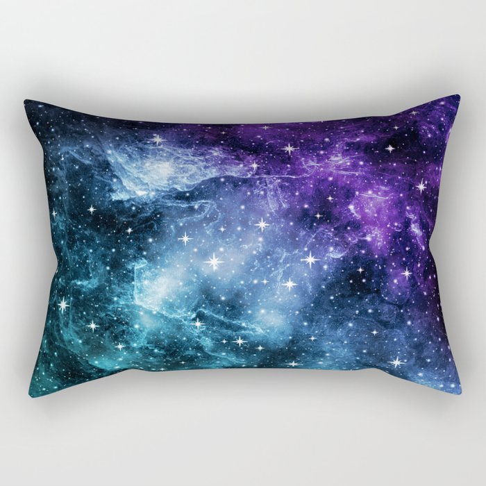 Purple Teal Galaxy Nebula Dream #1 #decor #art #society6 Rectangular Pillow