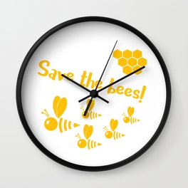 Save the bees! by Beebox Wall Clock