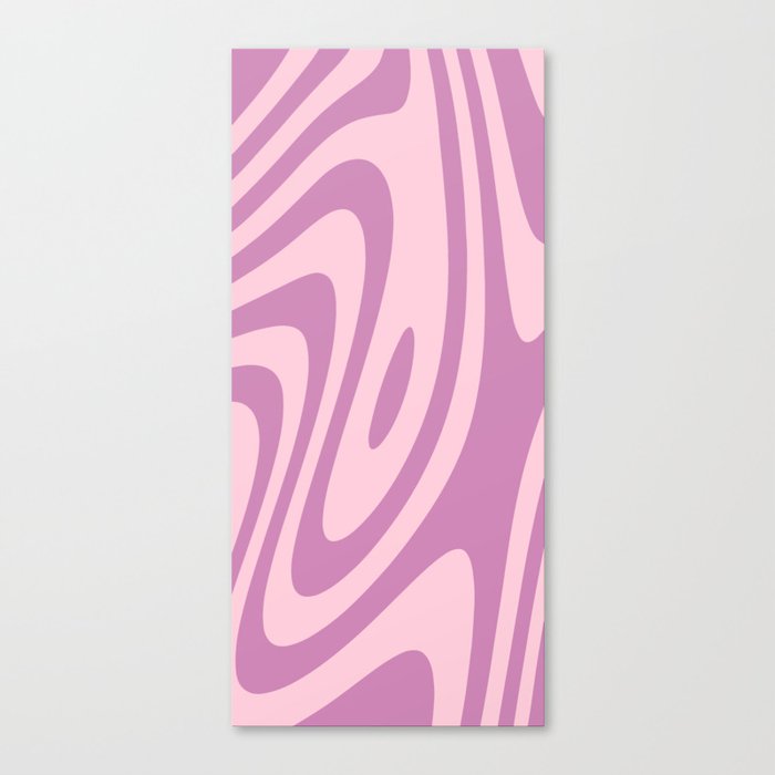 Pink and Violet Zebra Liquid Stripes Design Canvas Print