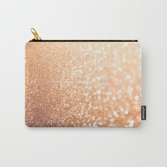 The late Sunset- Rosegold Gold glitter pattern Carry-All Pouch