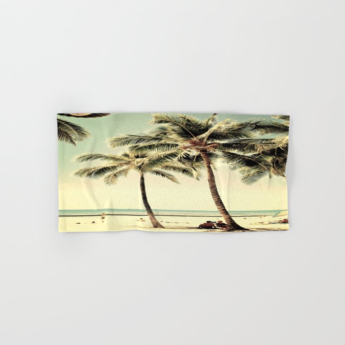 Retro Vintage Palm Tree with Hawaii Summer Sea Beach Poster
